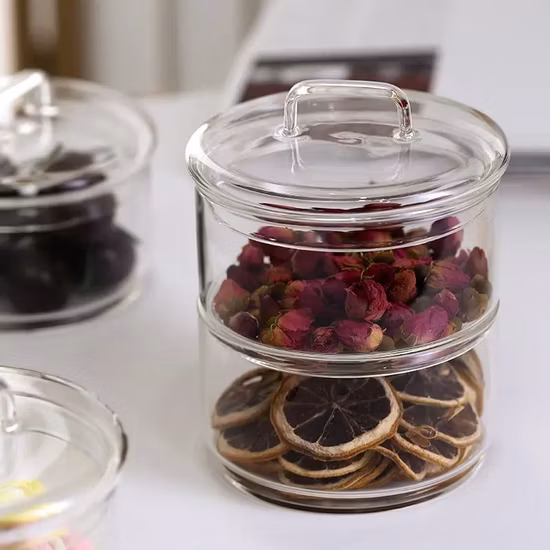 Ciotola per insalata in vetro borosilicato ad alta resistenza al calore di vendita calda Ciotola in vetro rotondo ambrato